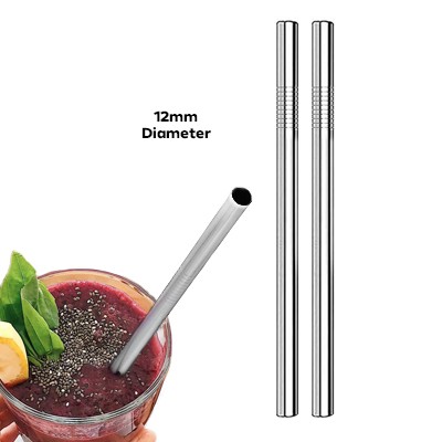 12mm Straight Stainless Steel Straw