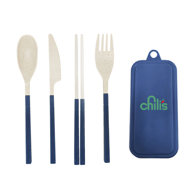 4-in-1 Colour Eco-Cutlery Set