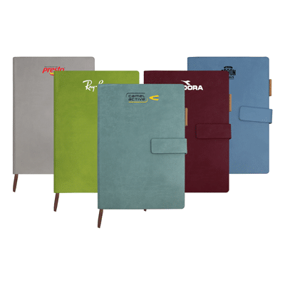 PU Magnetic Hard Case A5 Notebook with Pen Loop