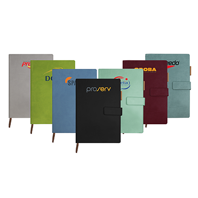 PU Magnetic Hard Case A5 Notebook with Pen Loop