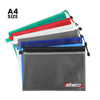 Frosted PVC Organizer with Net Divider  – A4 Size