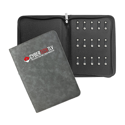 Zippered 15 Key Leather Organizer with Cards Holder