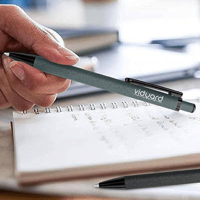 CHROME Coated Aluminum Push Action Ball Pen